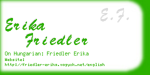 erika friedler business card